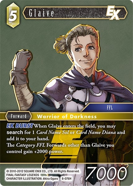 Image for Glaive EX (Opus VIII) (8-076H) - Final Fantasy TCG