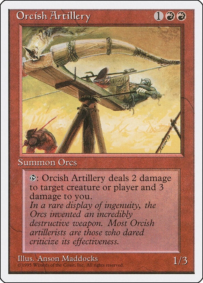 Image for Orcish Artillery (Fourth Edition) - Magic: The Gathering