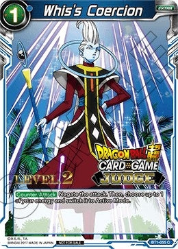 Image for Whis's Coercion (Level 2) (Judge Promotion Cards) (BT1-055) - Dragon Ball Super: Masters