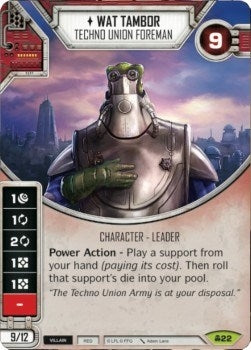 Image for Wat Tambor - Techno Union Foreman (Card Only) (Convergence) (22) - Star Wars: Destiny