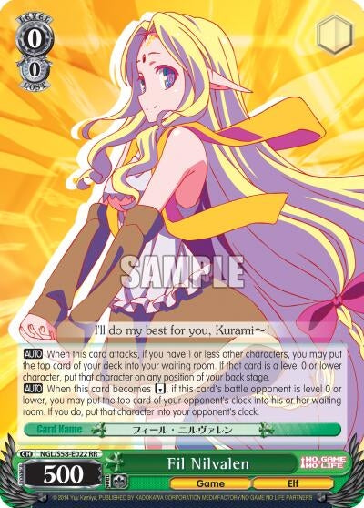 Image for Fil Nilvalen (No Game No Life) (NGL/S58-E022 RR) - Weiss Schwarz