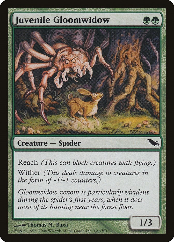 Image for Juvenile Gloomwidow (Shadowmoor) (121) - Magic: The Gathering