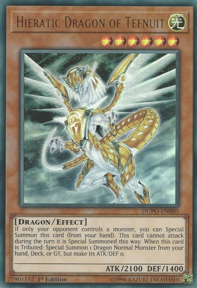 Image for Hieratic Dragon of Tefnuit (Duel Power) (DUPO-EN080) - YuGiOh