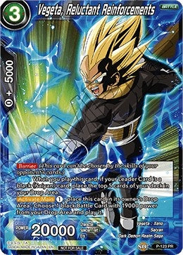 Image for Vegeta, Reluctant Reinforcements (Power Booster) (Promotion Cards) (P-123) - Dragon Ball Super: Masters