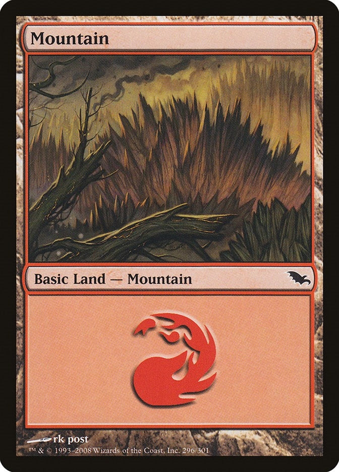 Image for Mountain (296) (Shadowmoor) (296) - Magic: The Gathering