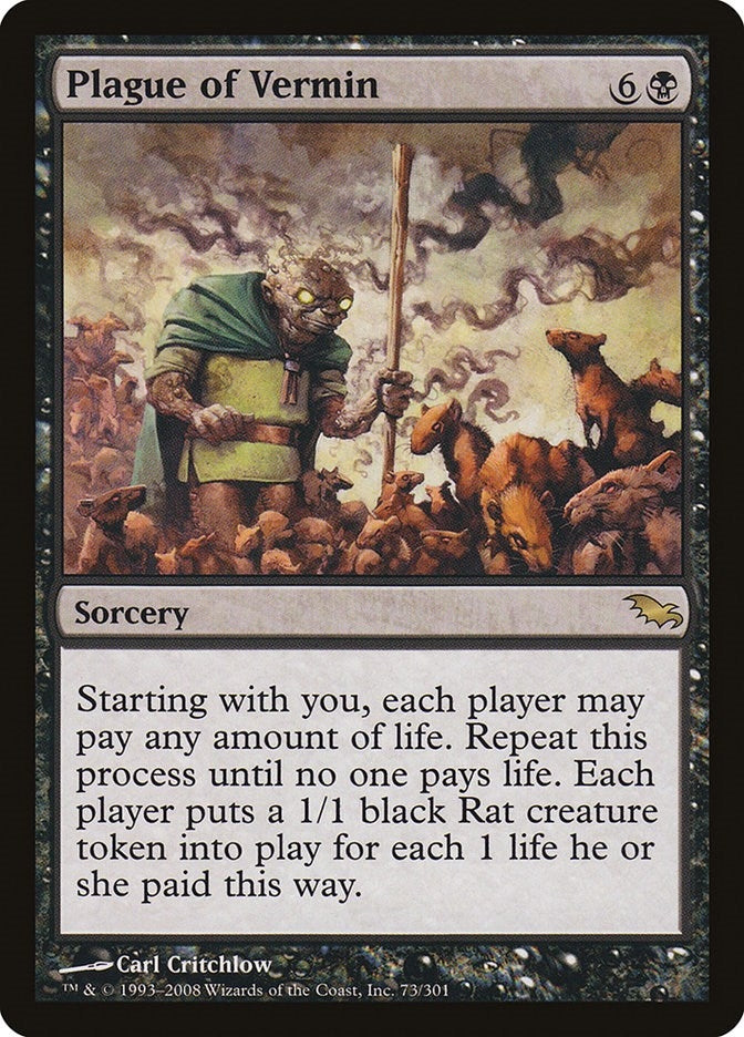 Image for Plague of Vermin (Shadowmoor) (73) - Magic: The Gathering