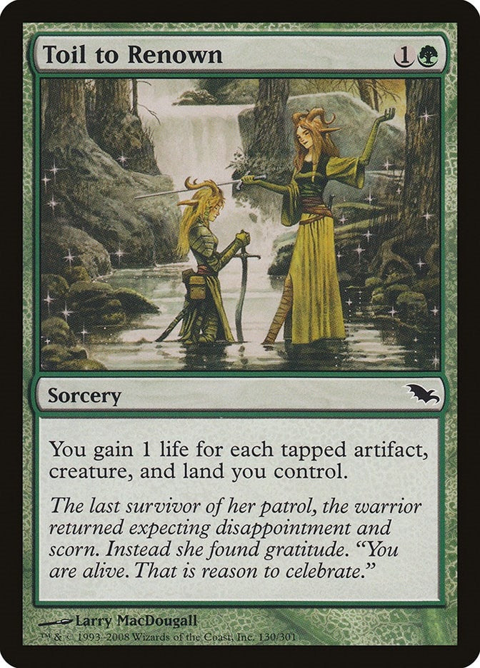 Image for Toil to Renown (Shadowmoor) (130) - Magic: The Gathering