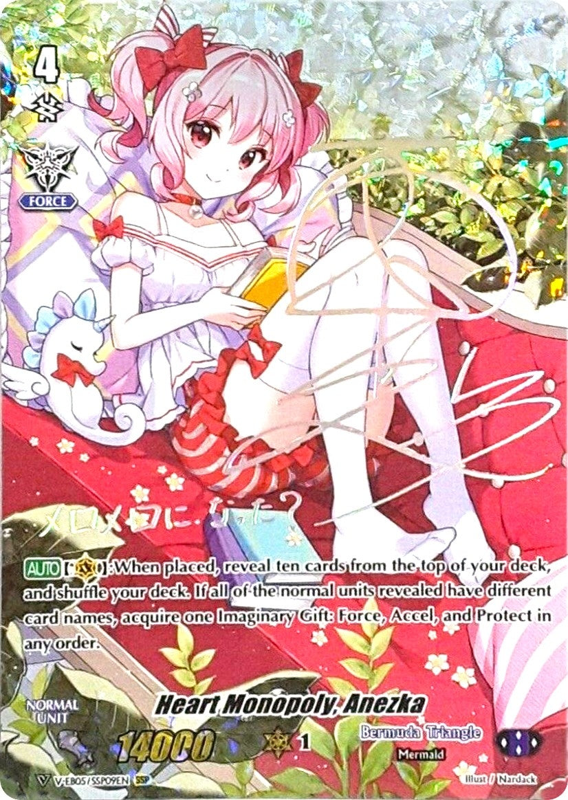 Image for Heart Monopoly, Anezka (SSP) (Silver Signature) (V-EB05: Primary Melody) (V-EB05/SSP09EN) - Cardfight Vanguard