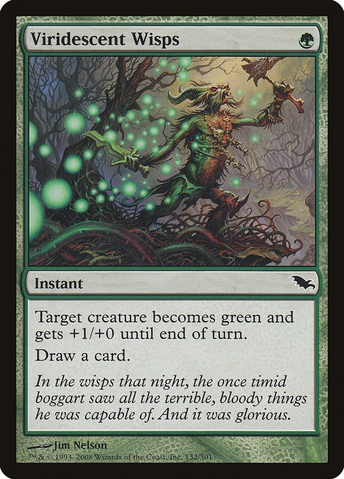 Image for Viridescent Wisps (Shadowmoor) (132) - Magic: The Gathering