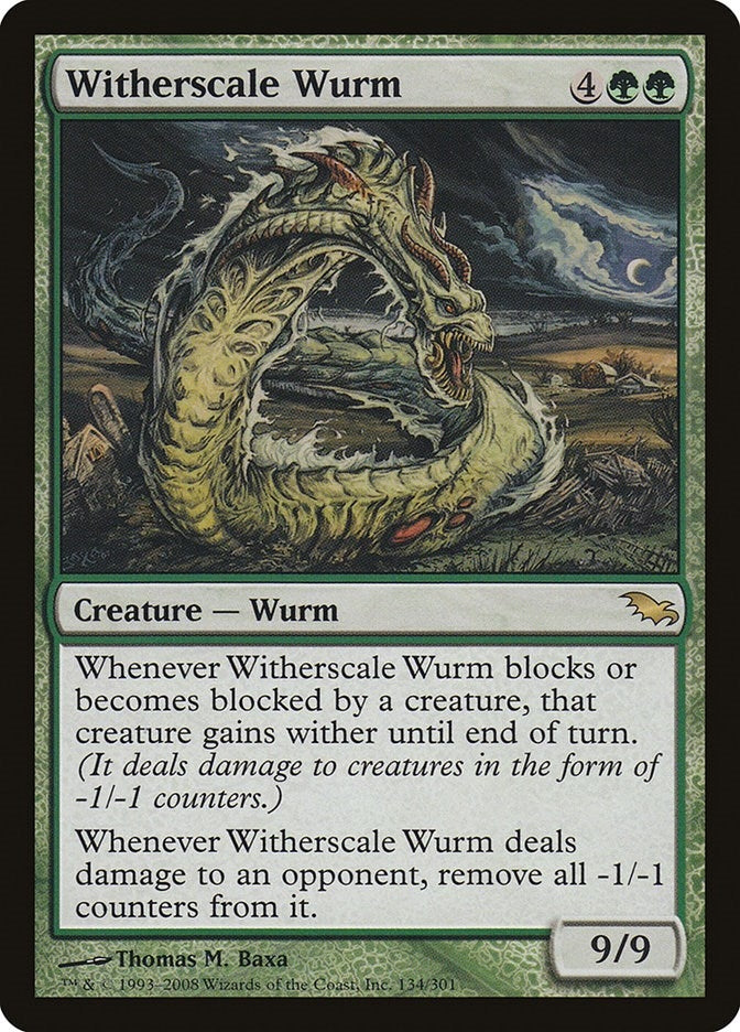 Image for Witherscale Wurm (Shadowmoor) (134) - Magic: The Gathering