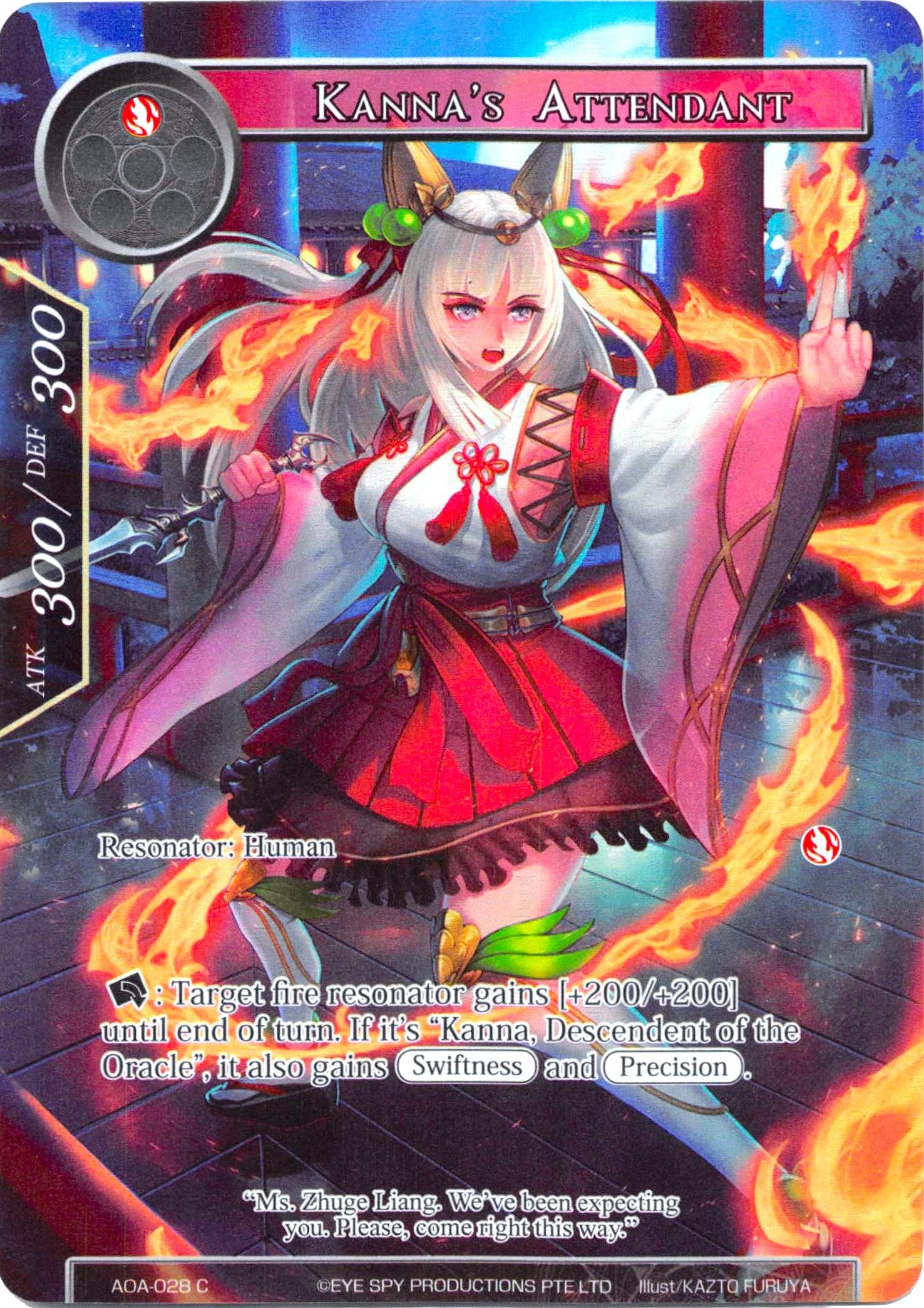 Image for Kanna's Attendant (Full Art) (Awakening of the Ancients) (AOA-028) - Force of Will