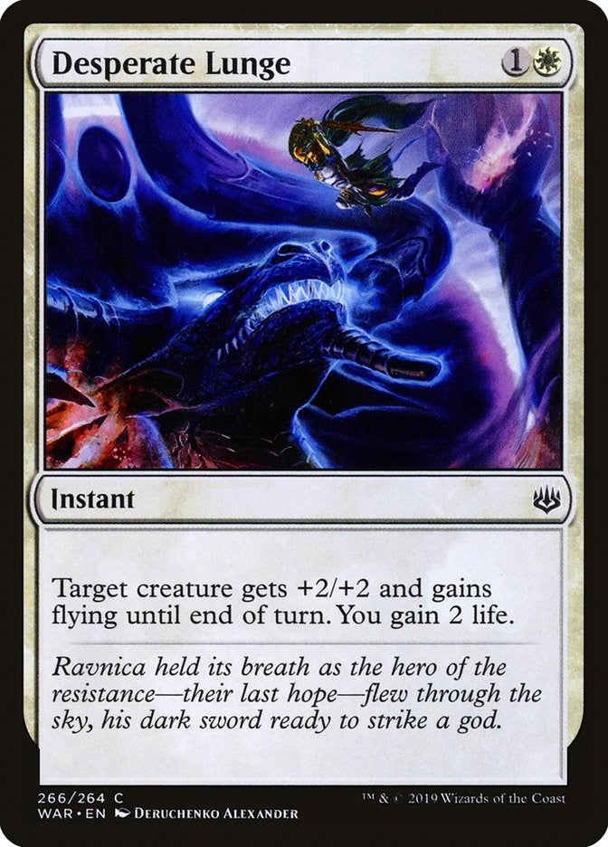 Image for Desperate Lunge (War of the Spark) (266) - Magic: The Gathering