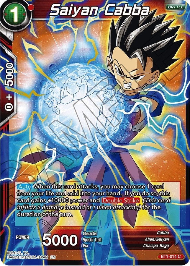 Image for Saiyan Cabba (Alternate Art) (Special Anniversary Set) (BT1-014) - Dragon Ball Super: Masters