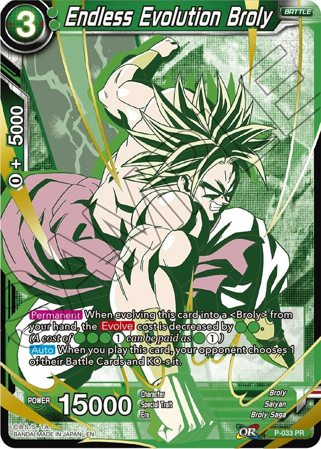 Image for Endless Evolution Broly (Alternate Art) (Special Anniversary Set) (P-033) - Dragon Ball Super: Masters
