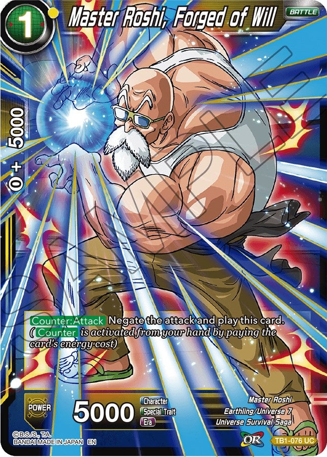 Image for Master Roshi, Forged of Will (Alternate Art) (Special Anniversary Set) (TB1-076) - Dragon Ball Super: Masters