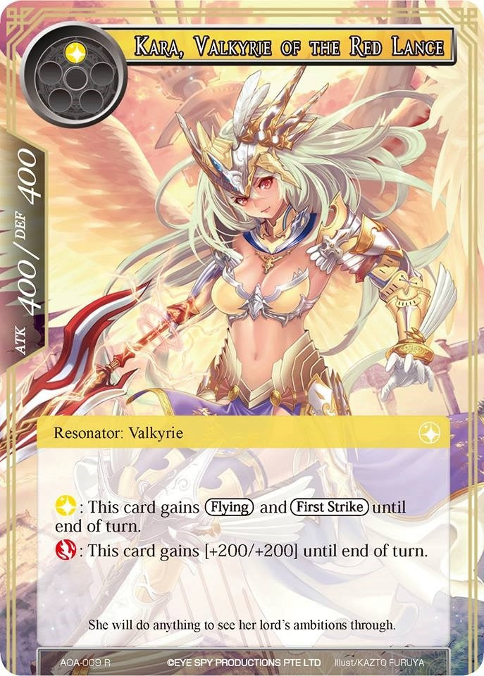 Image for Kara, Valkyrie of the Red Lance (Awakening of the Ancients) (AOA-009) - Force of Will