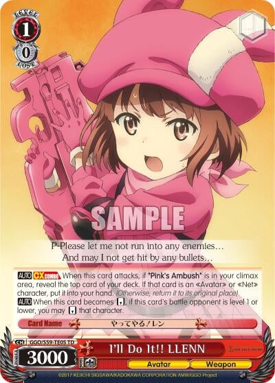 Image for I'll Do It!! LLENN (Gun Gale Online) (GGO/S59-TE05 TD) - Weiss Schwarz