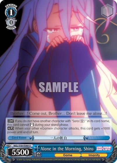 Image for Alone in the Morning, Shiro (No Game No Life) (NGL/S58-E088 U) - Weiss Schwarz