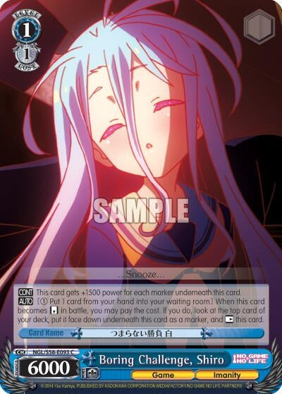 Image for Boring Challenge, Shiro (No Game No Life) (NGL/S58-E093 C) - Weiss Schwarz