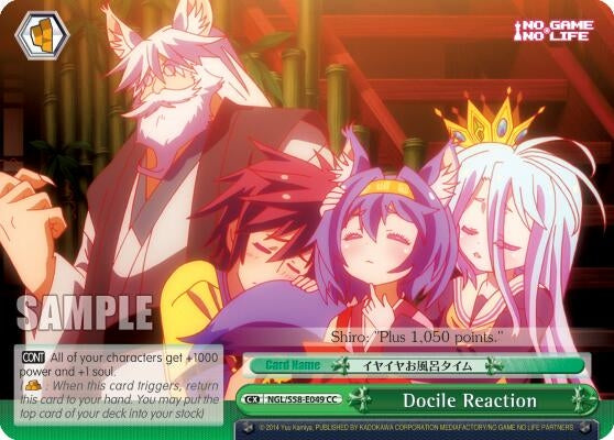 Image for Docile Reaction (No Game No Life) (NGL/S58-E049 CC) - Weiss Schwarz