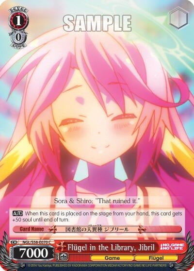 Image for Flugel in the Library, Jibril (No Game No Life) (NGL/S58-E070 C) - Weiss Schwarz