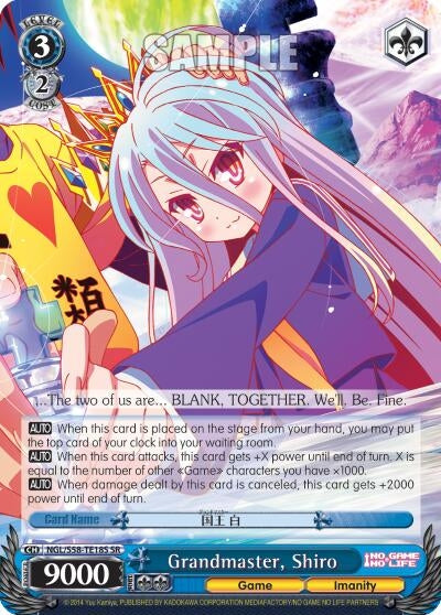 Image for Grandmaster, Shiro (SR) (No Game No Life) (NGL/S58-TE18S SR) - Weiss Schwarz