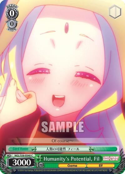 Image for Humanity's Potential, Fil (No Game No Life) (NGL/S58-E040 C) - Weiss Schwarz