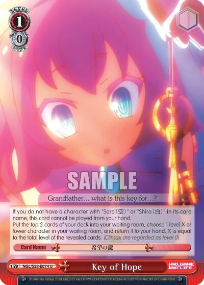 Image for Key of Hope (No Game No Life) (NGL/S58-E074 U) - Weiss Schwarz