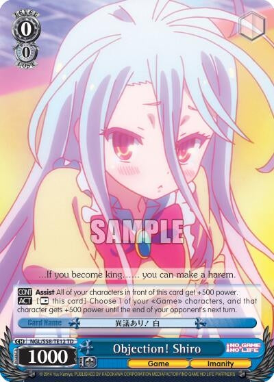 Image for Objection! Shiro (No Game No Life) (NGL/S58-TE12 TD) - Weiss Schwarz