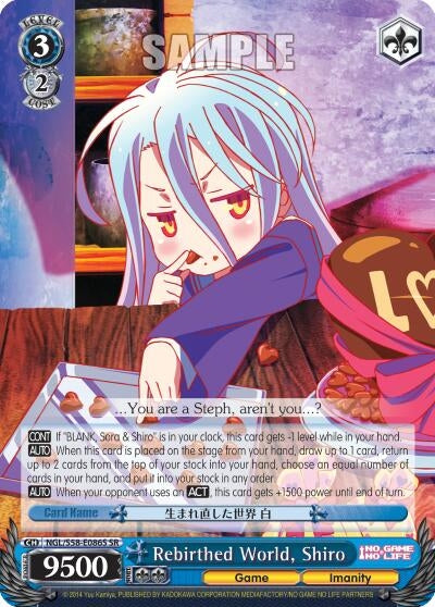 Image for Rebirthed World, Shiro (SR) (No Game No Life) (NGL/S58-E086S SR) - Weiss Schwarz
