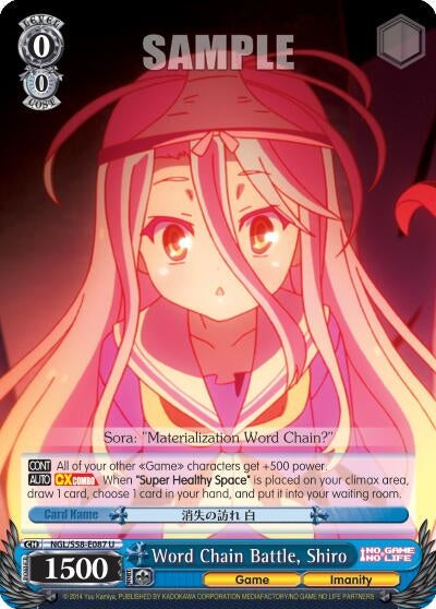 Image for Word Chain Battle, Shiro (No Game No Life) (NGL/S58-E087 U) - Weiss Schwarz