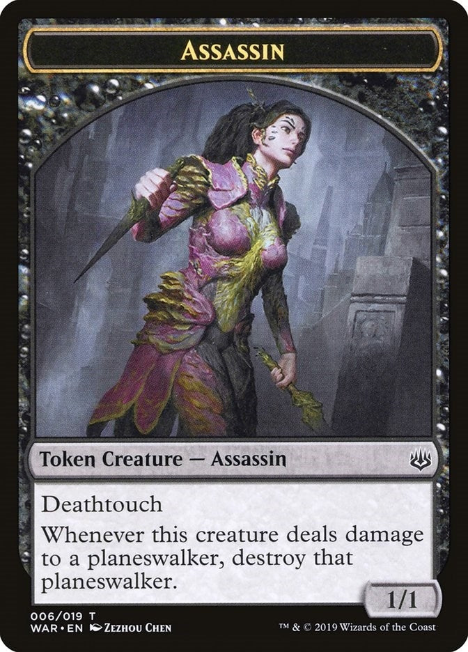 Image for Assassin Token (War of the Spark) (6) - Magic: The Gathering