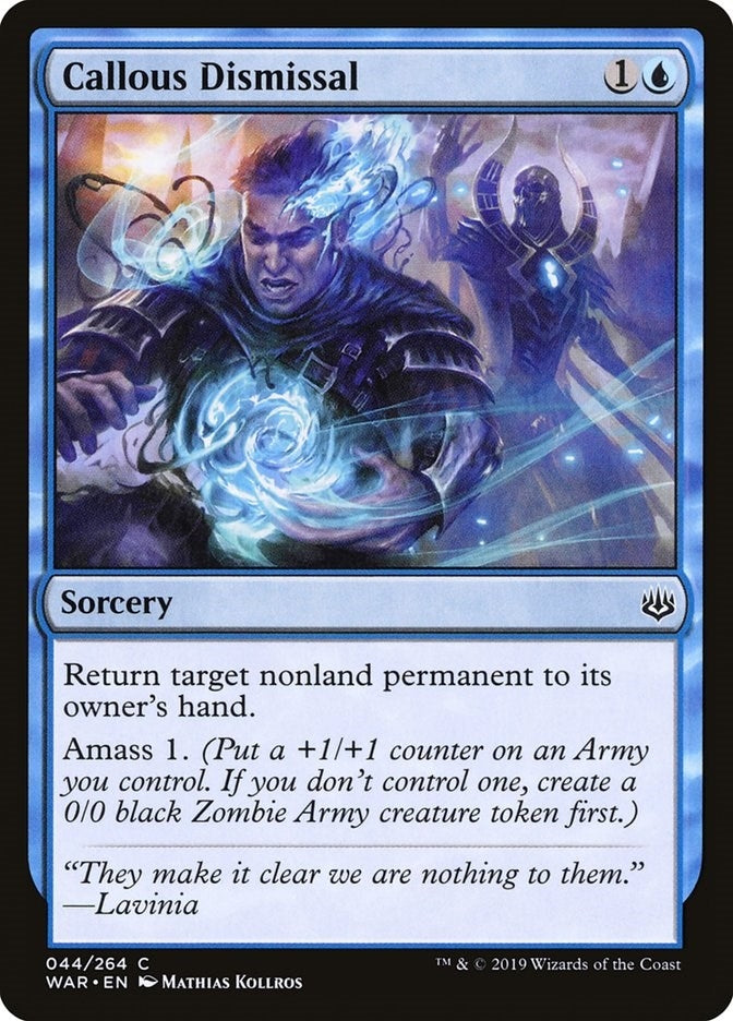 Image for Callous Dismissal (War of the Spark) (44) - Magic: The Gathering