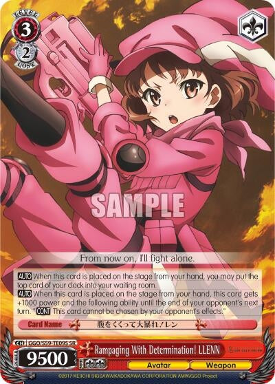 Image for Rampaging With Determination! LLENN (SR) (Gun Gale Online) (GGO/S59-TE09S SR) - Weiss Schwarz