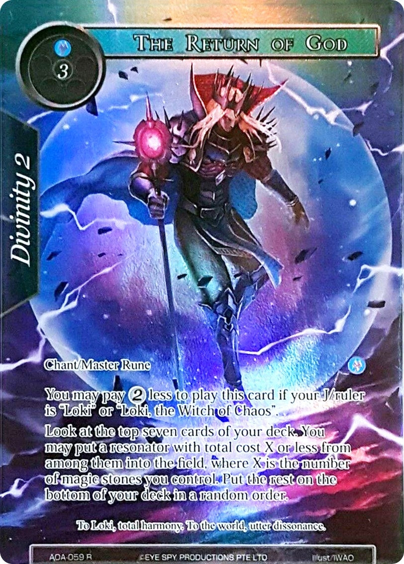 Image for The Return of God (Full Art) (Awakening of the Ancients) (AOA-059) - Force of Will