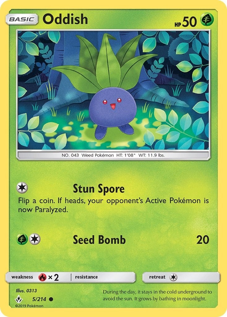 Image for Oddish (5) (SM - Unbroken Bonds) (5/214) - Pokemon