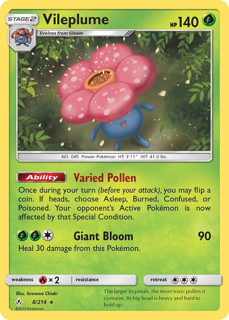 Image for Vileplume (SM - Unbroken Bonds) (8/214) - Pokemon