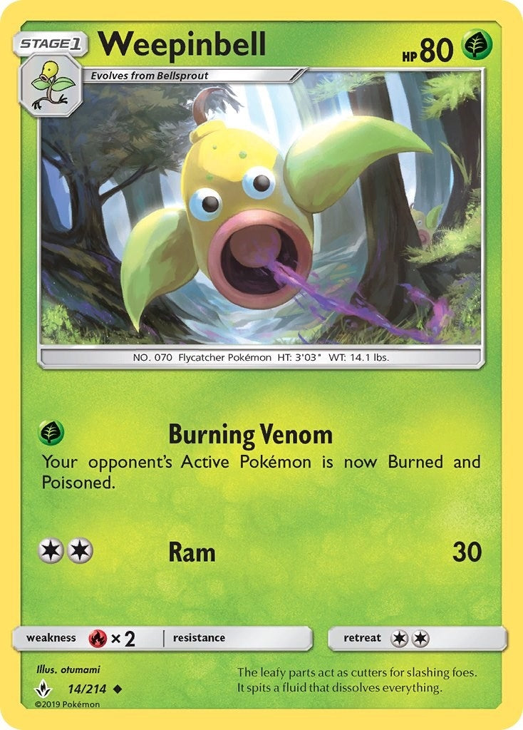 Image for Weepinbell (SM - Unbroken Bonds) (14/214) - Pokemon