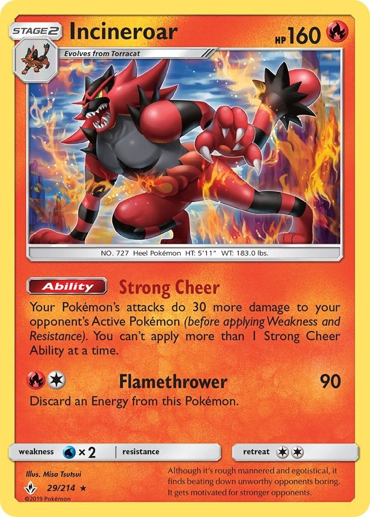 Image for Incineroar (SM - Unbroken Bonds) (29/214) - Pokemon