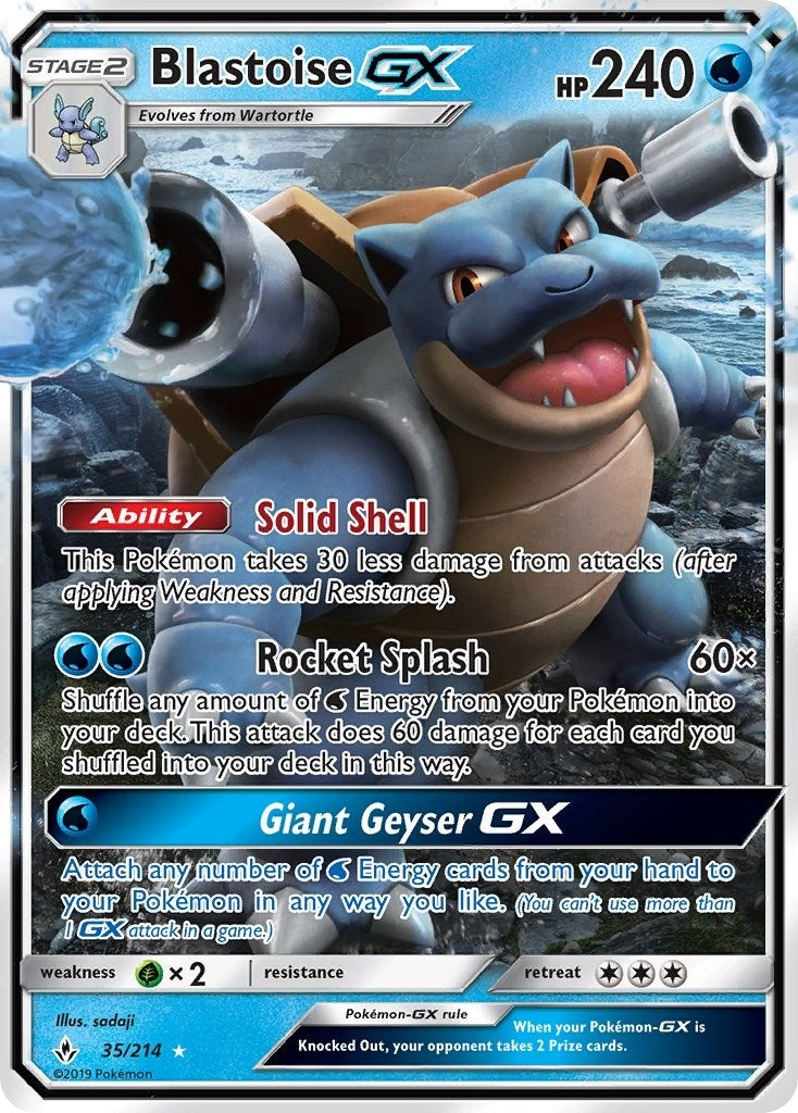 Image for Blastoise GX (SM - Unbroken Bonds) (35/214) - Pokemon