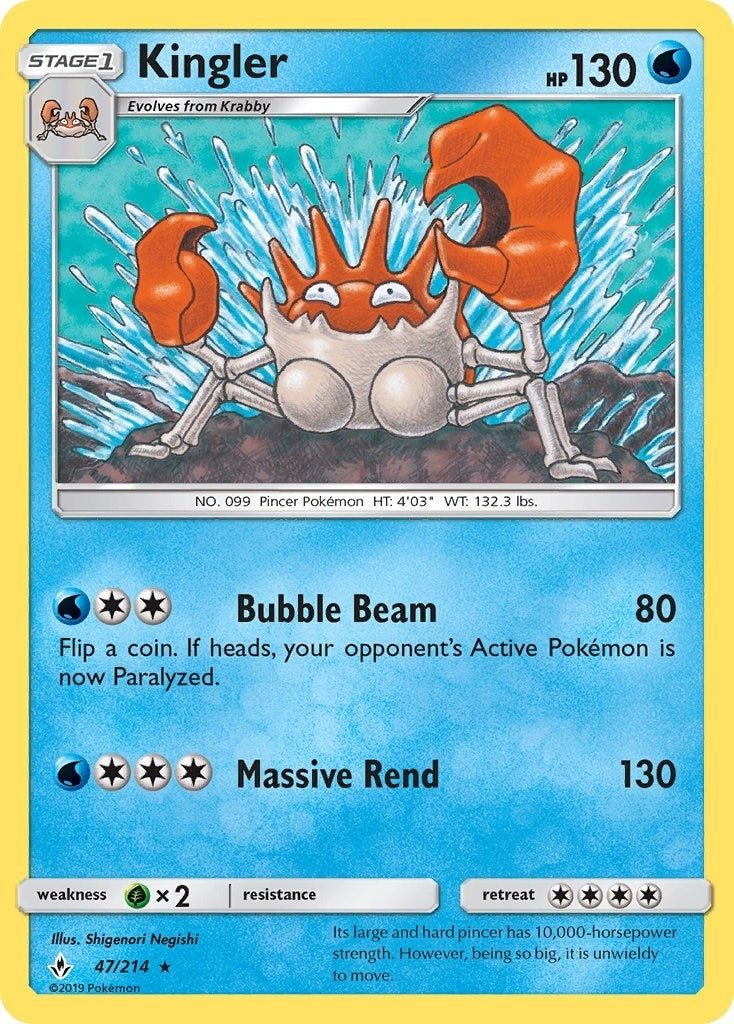 Image for Kingler (SM - Unbroken Bonds) (47/214) - Pokemon