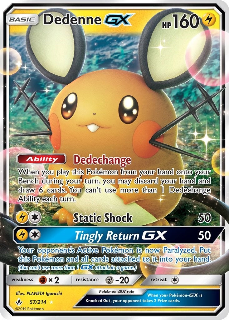 Image for Dedenne GX (SM - Unbroken Bonds) (57/214) - Pokemon