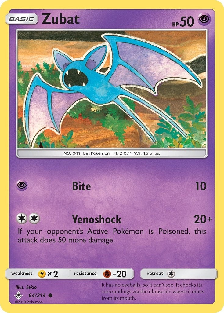 Image for Zubat (SM - Unbroken Bonds) (64/214) - Pokemon