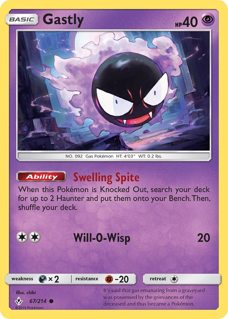 Image for Gastly (67) (SM - Unbroken Bonds) (67/214) - Pokemon
