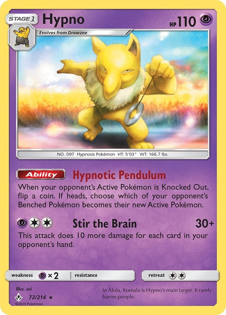 Image for Hypno (SM - Unbroken Bonds) (72/214) - Pokemon