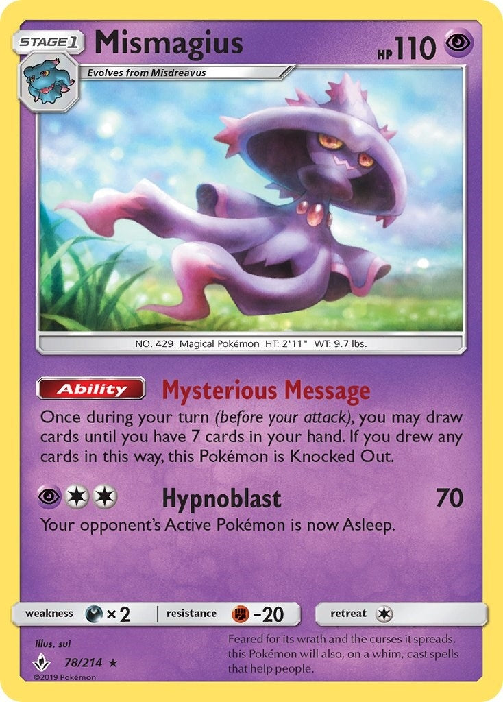 Image for Mismagius (SM - Unbroken Bonds) (78/214) - Pokemon