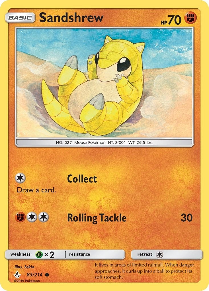 Image for Sandshrew (SM - Unbroken Bonds) (83/214) - Pokemon