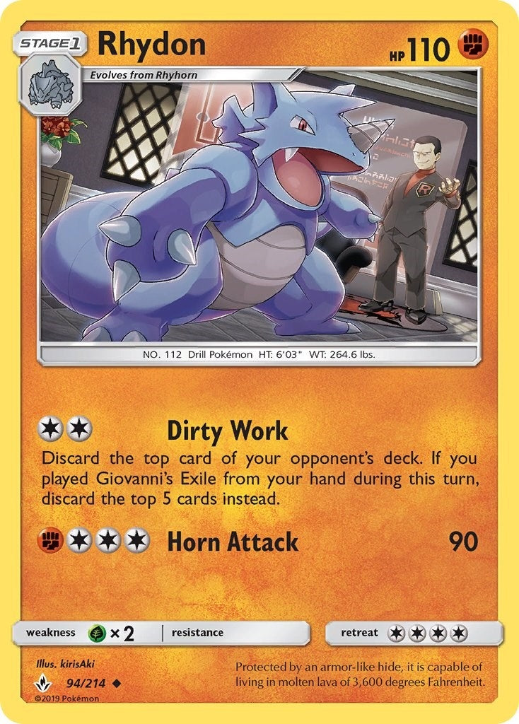 Image for Rhydon (SM - Unbroken Bonds) (94/214) - Pokemon