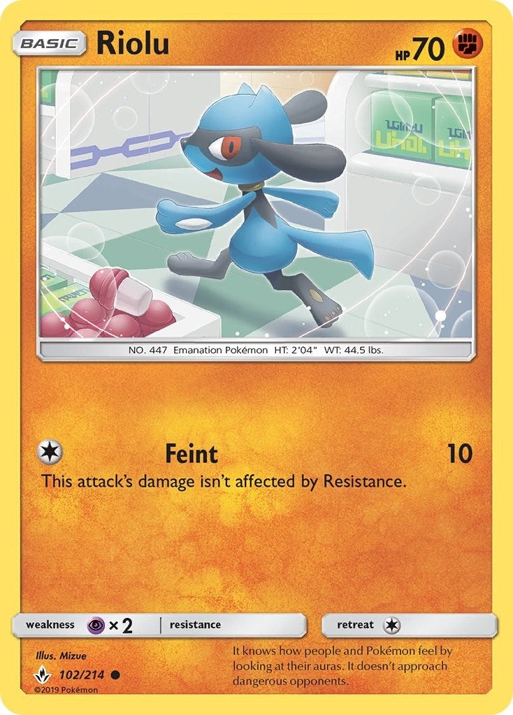 Image for Riolu (SM - Unbroken Bonds) (102/214) - Pokemon