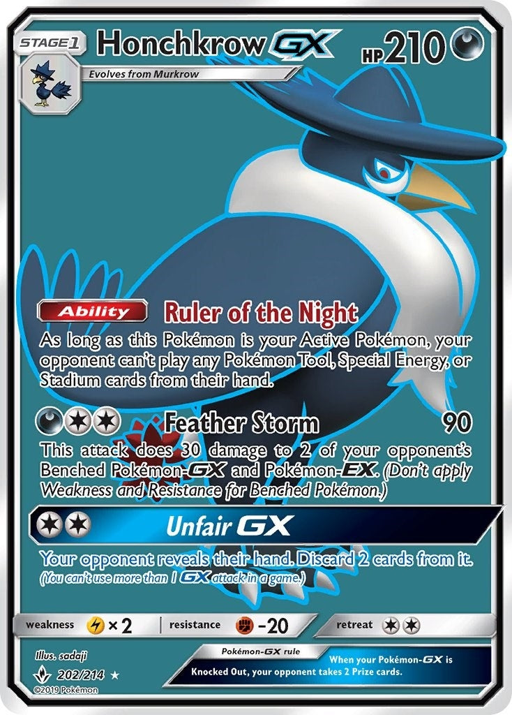 Image for Honchkrow GX (Full Art) (SM - Unbroken Bonds) (202/214) - Pokemon